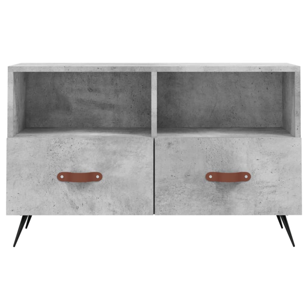 TV Cabinet Concrete Grey 80x36x50 cm Engineered Wood