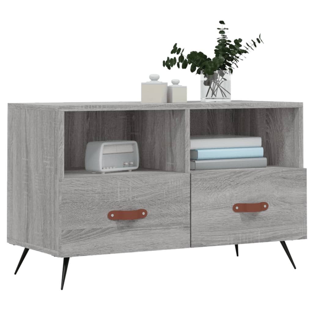 TV Cabinet Grey Sonoma 80x36x50 cm Engineered Wood