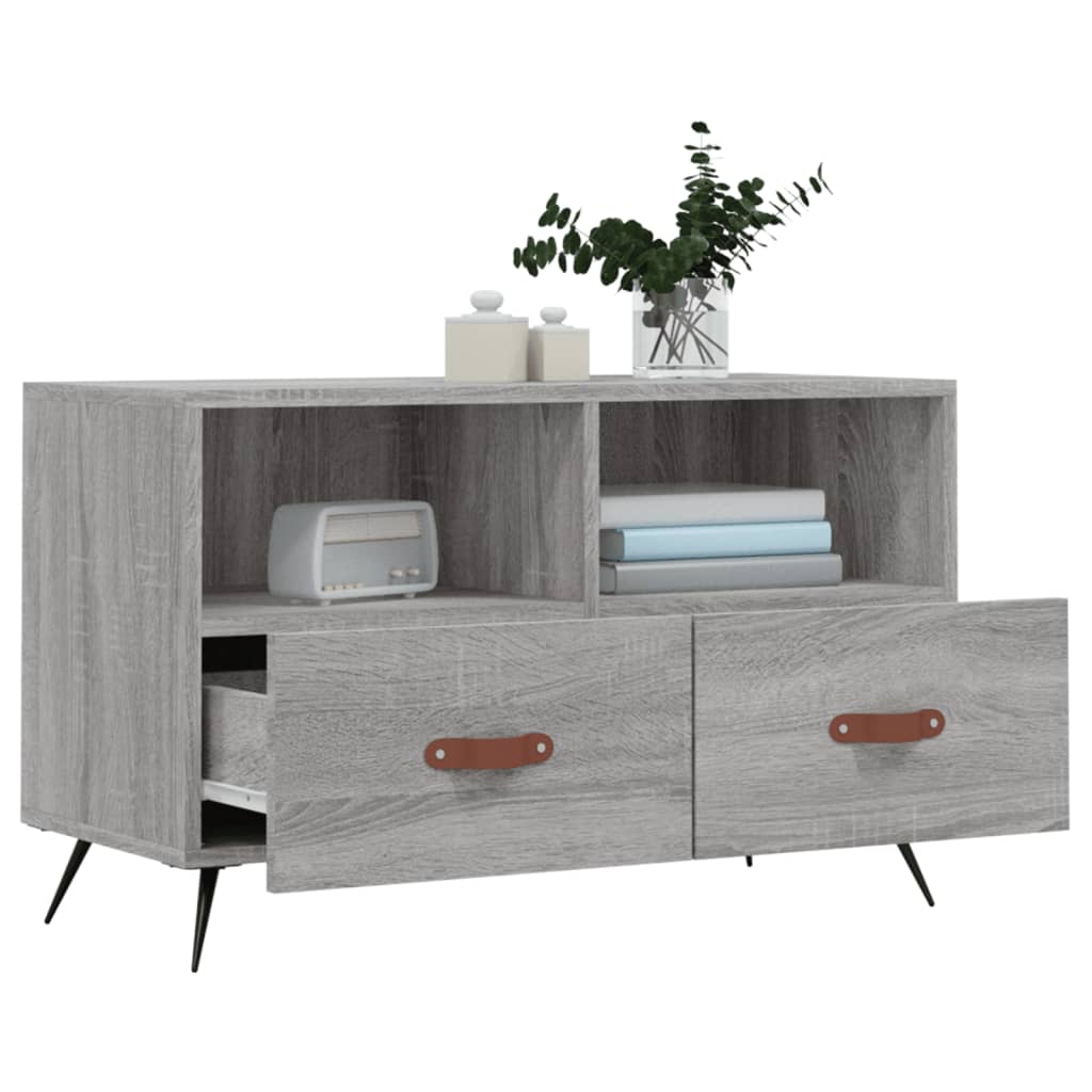 TV Cabinet Grey Sonoma 80x36x50 cm Engineered Wood