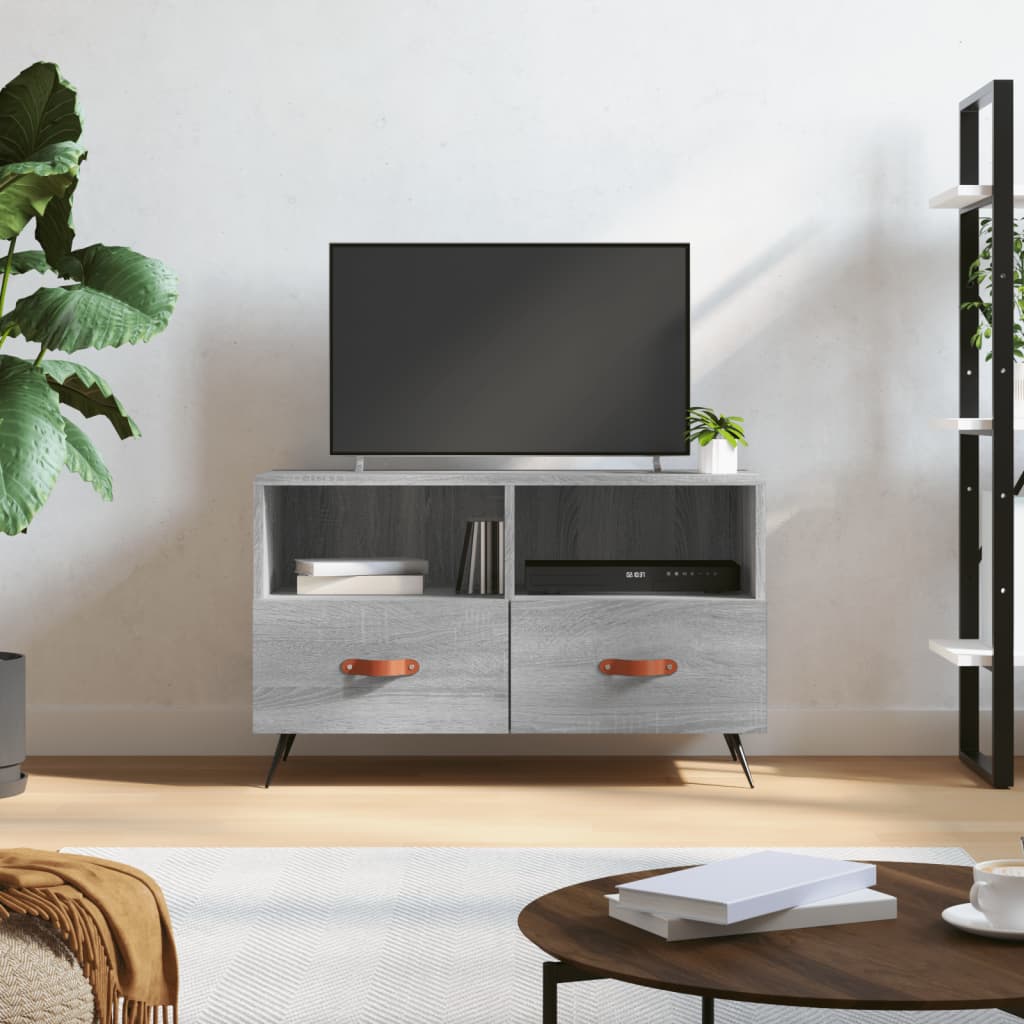 TV Cabinet Grey Sonoma 80x36x50 cm Engineered Wood