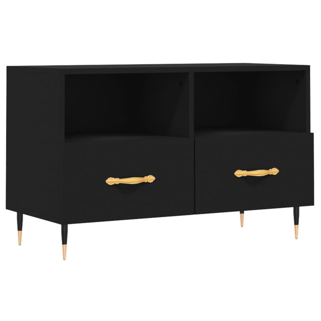 TV Cabinet Black 80x36x50 cm Engineered Wood