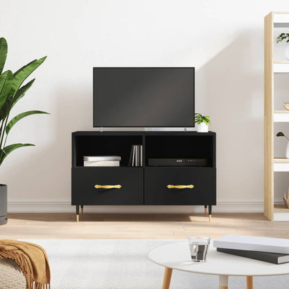 TV Cabinet Black 80x36x50 cm Engineered Wood