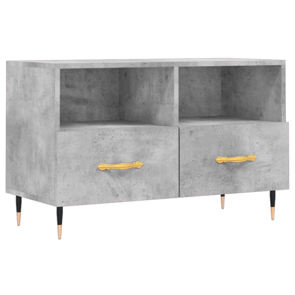 TV Cabinet Concrete Grey 80x36x50 cm Engineered Wood