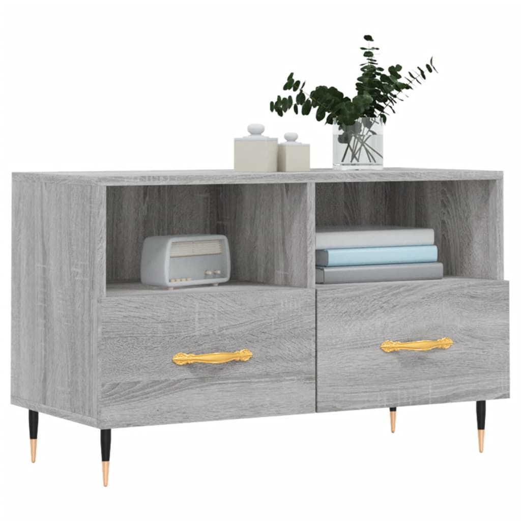 TV Cabinet Grey Sonoma 80x36x50 cm Engineered Wood