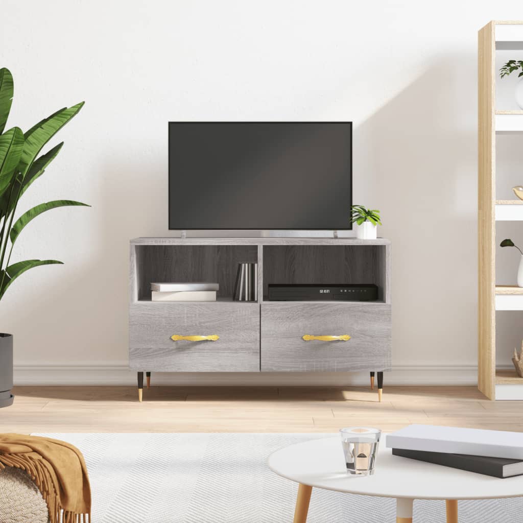 TV Cabinet Grey Sonoma 80x36x50 cm Engineered Wood