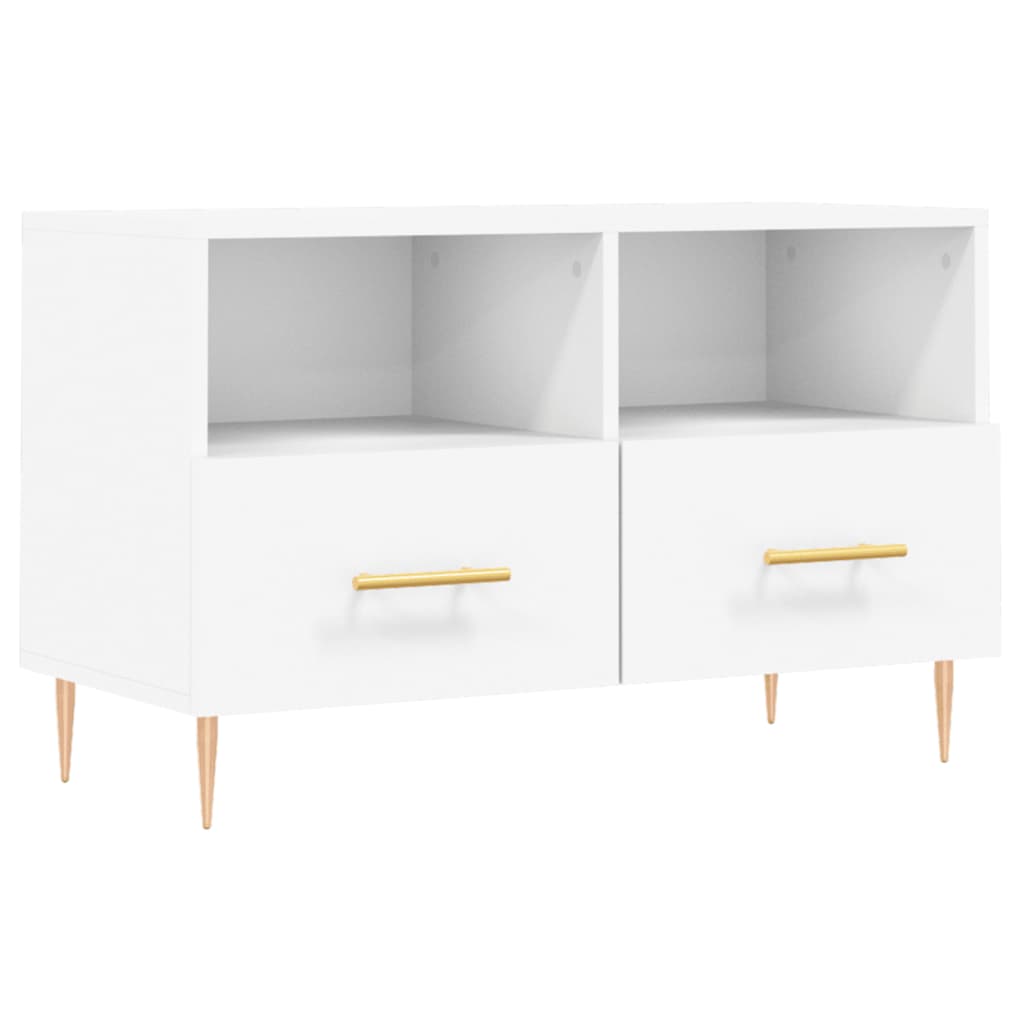 TV Cabinet White 80x36x50 cm Engineered Wood