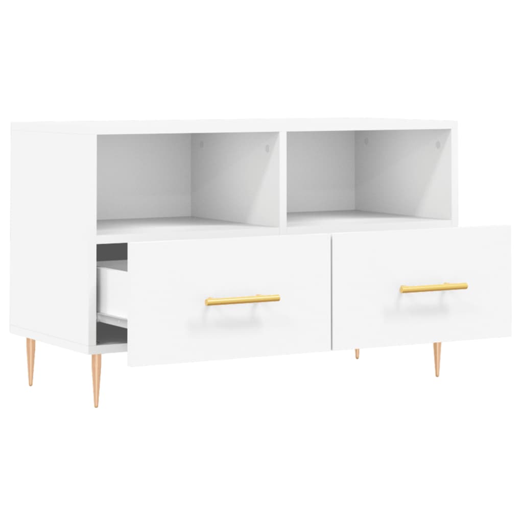 TV Cabinet White 80x36x50 cm Engineered Wood