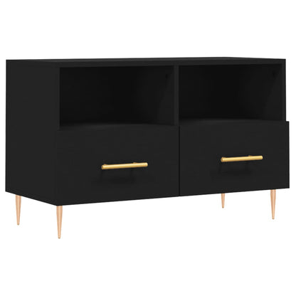 TV Cabinet Black 80x36x50 cm Engineered Wood