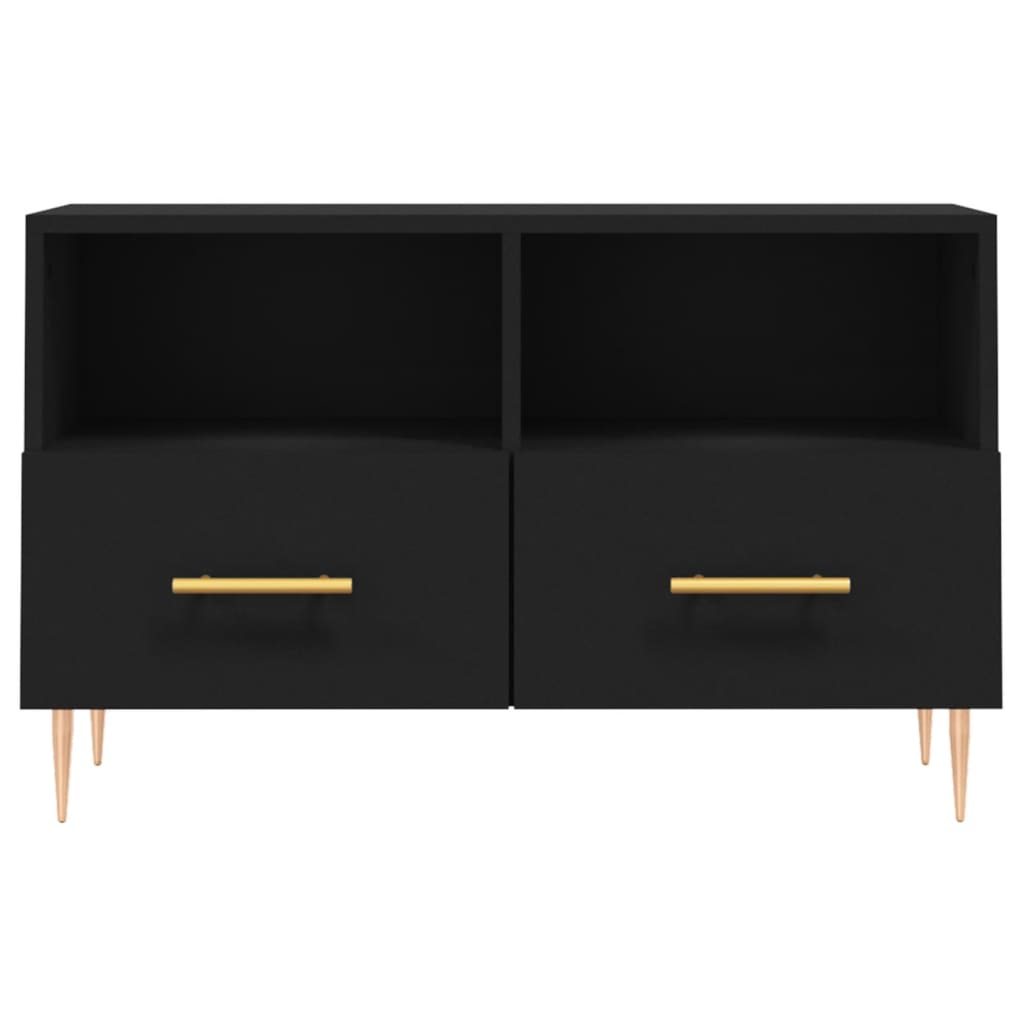 TV Cabinet Black 80x36x50 cm Engineered Wood