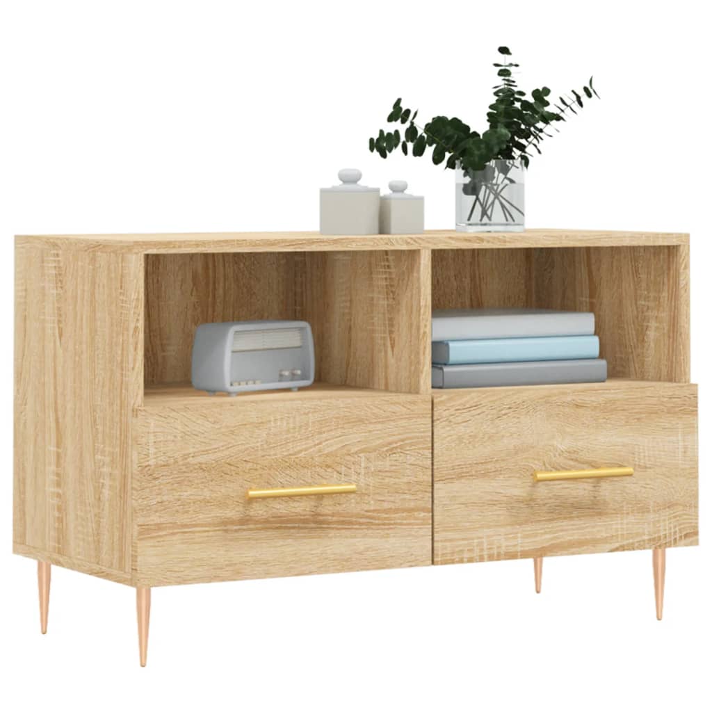 TV Cabinet Sonoma Oak 80x36x50 cm Engineered Wood