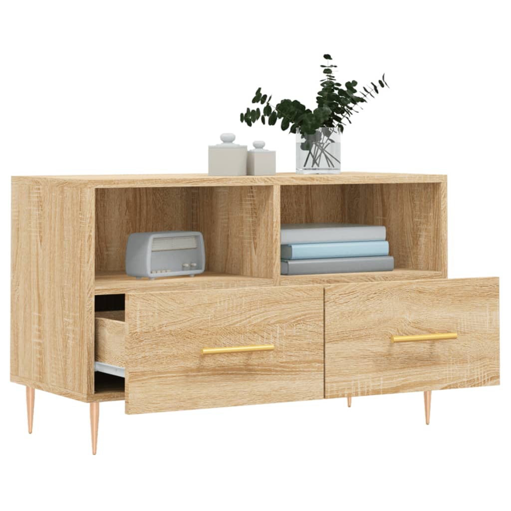 TV Cabinet Sonoma Oak 80x36x50 cm Engineered Wood