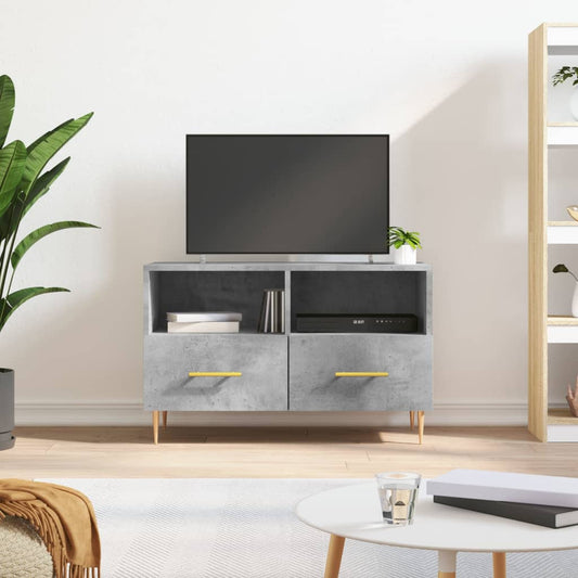 TV Cabinet Concrete Grey 80x36x50 cm Engineered Wood