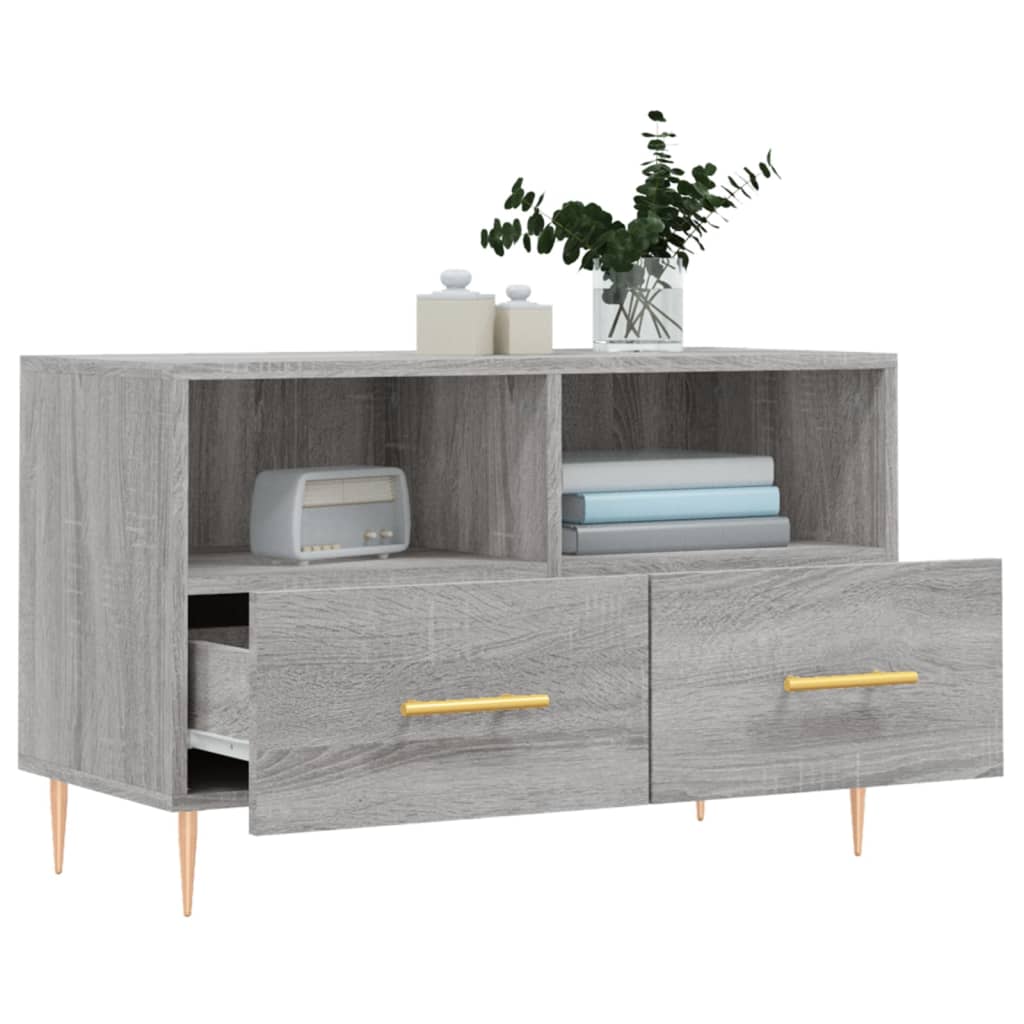 TV Cabinet Grey Sonoma 80x36x50 cm Engineered Wood