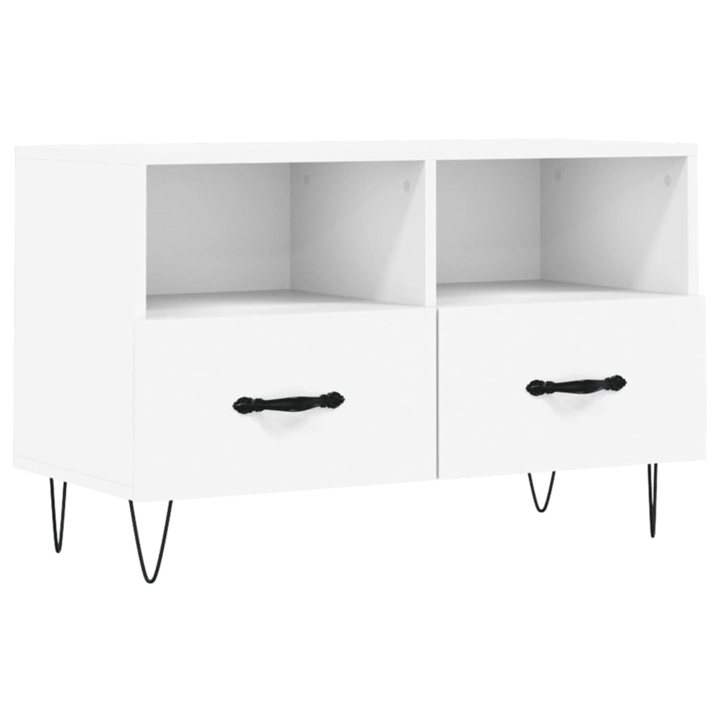 TV Cabinet White 80x36x50 cm Engineered Wood