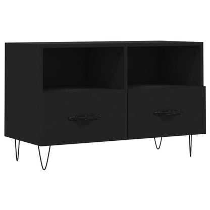 TV Cabinet Black 80x36x50 cm Engineered Wood