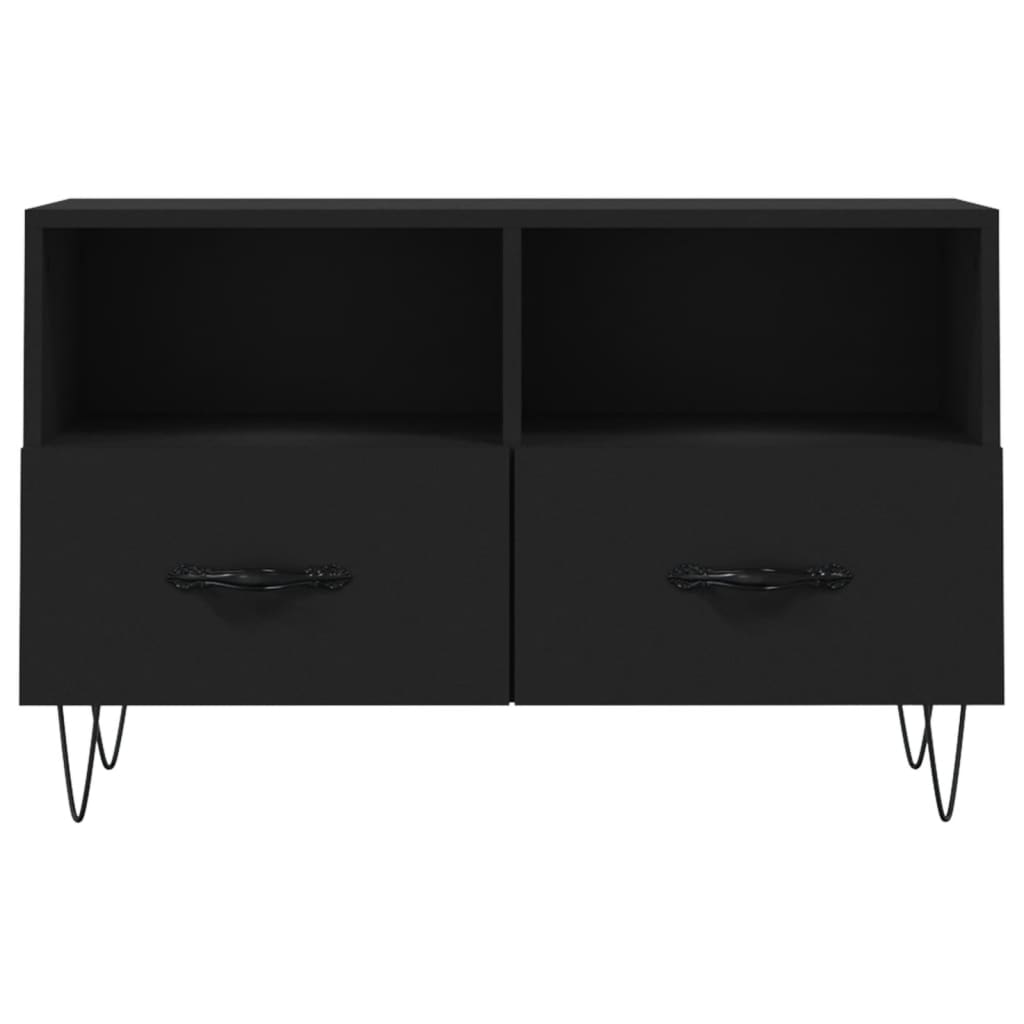 TV Cabinet Black 80x36x50 cm Engineered Wood