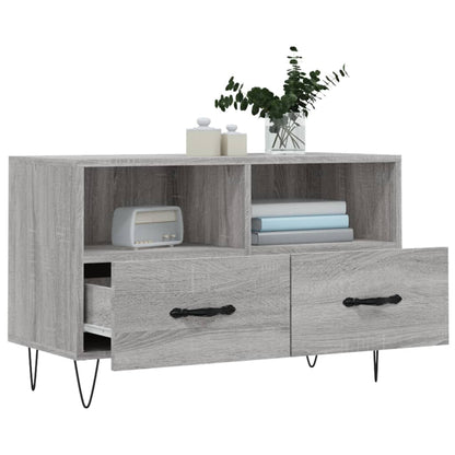 TV Cabinet Grey Sonoma 80x36x50 cm Engineered Wood