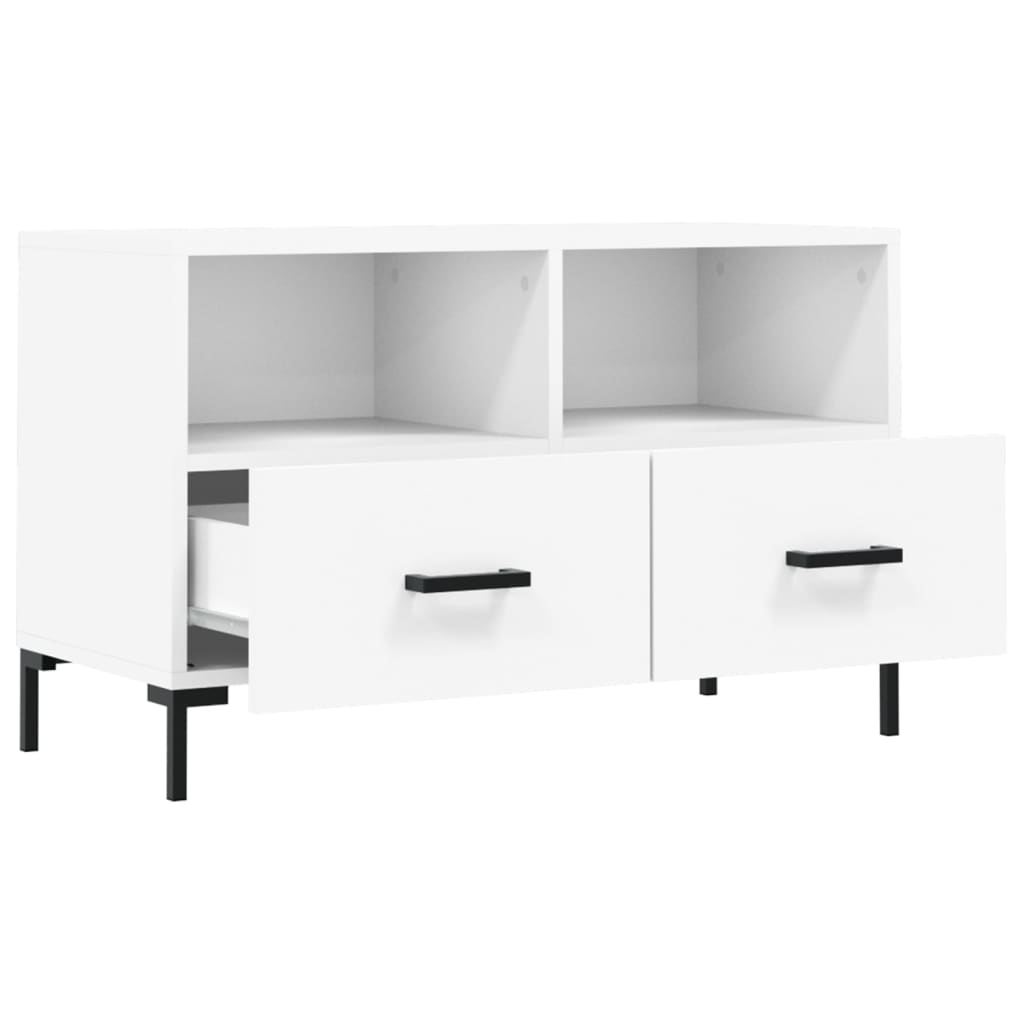 TV Cabinet White 80x36x50 cm Engineered Wood