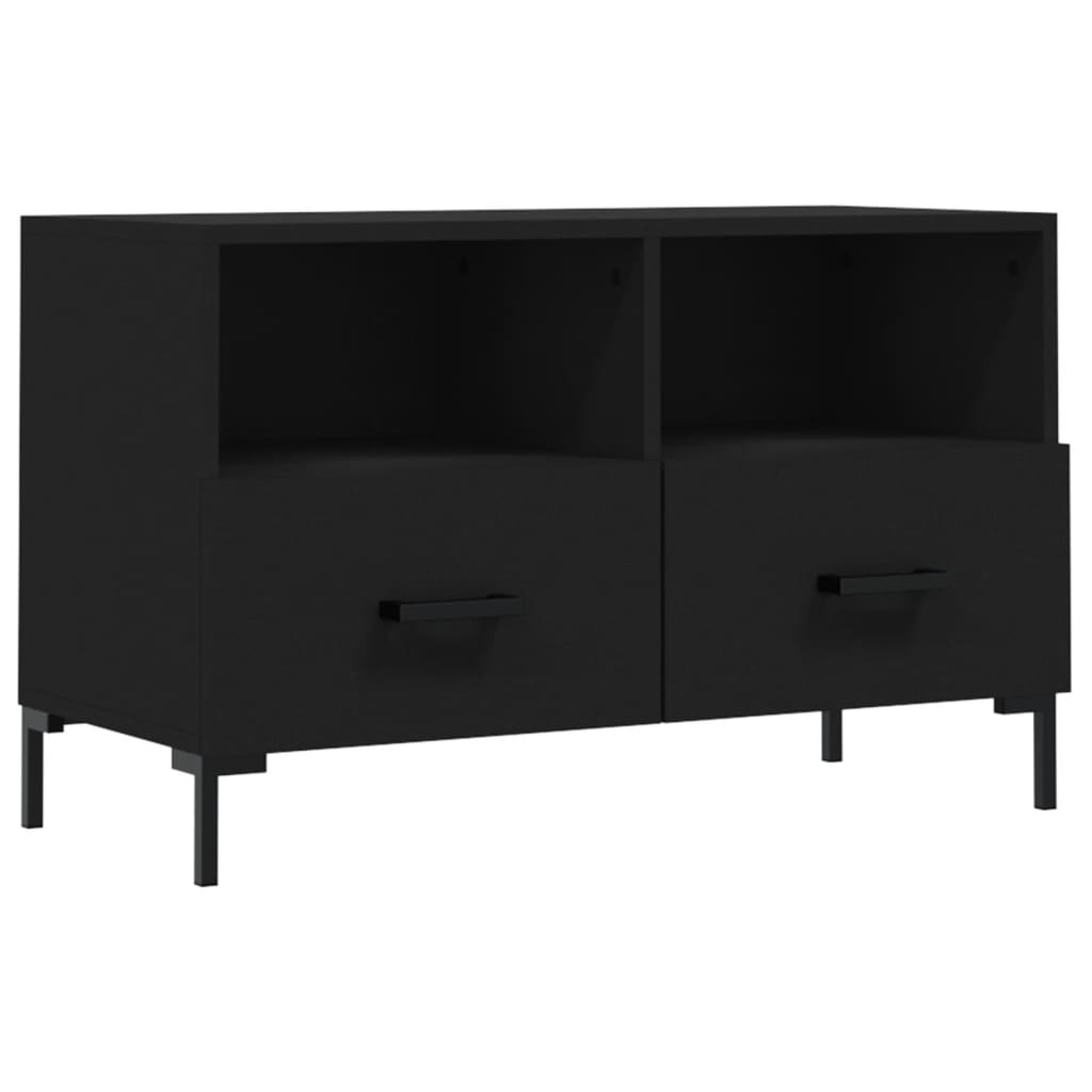 TV Cabinet Black 80x36x50 cm Engineered Wood