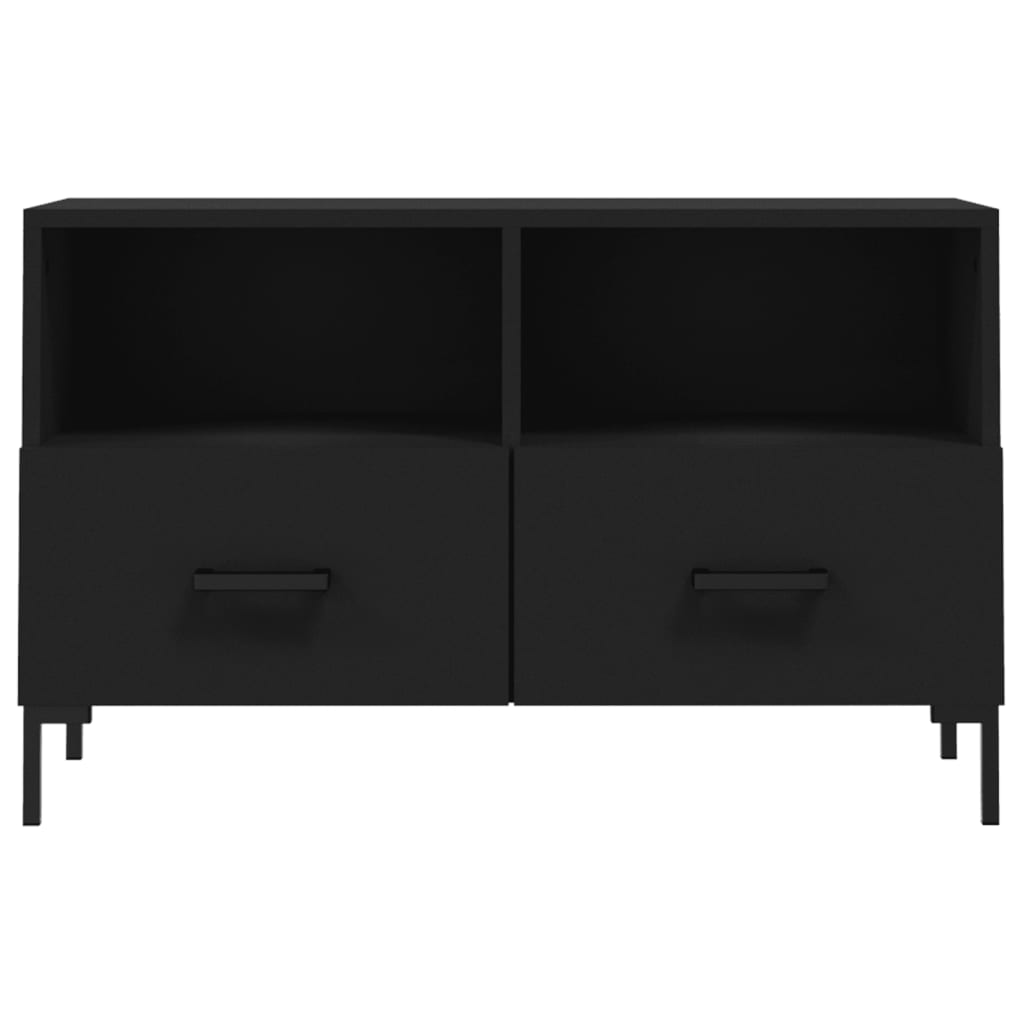 TV Cabinet Black 80x36x50 cm Engineered Wood