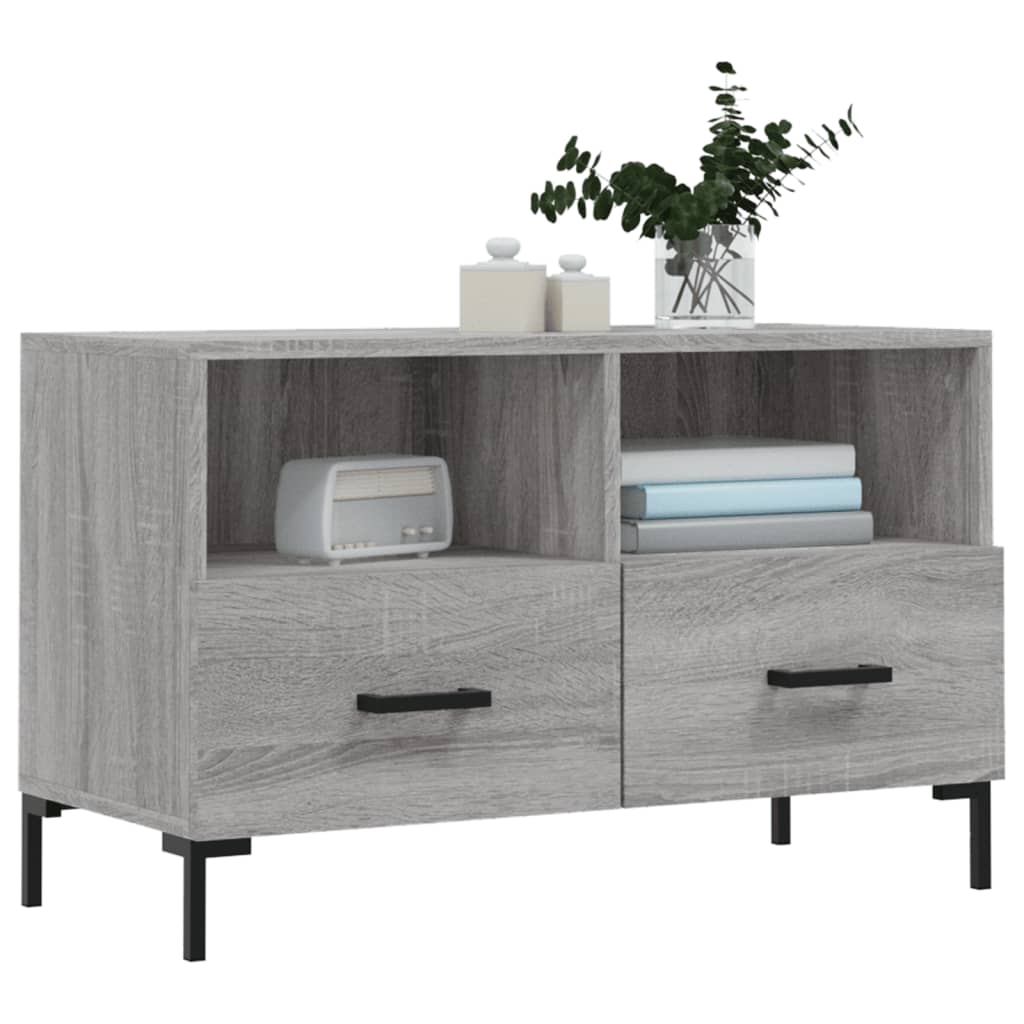 TV Cabinet Grey Sonoma 80x36x50 cm Engineered Wood