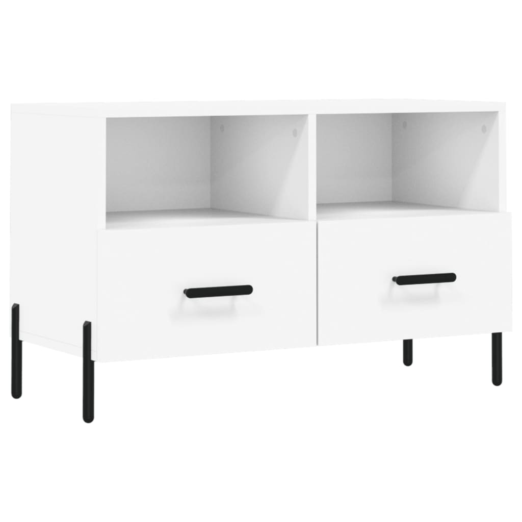 TV Cabinet White 80x36x50 cm Engineered Wood