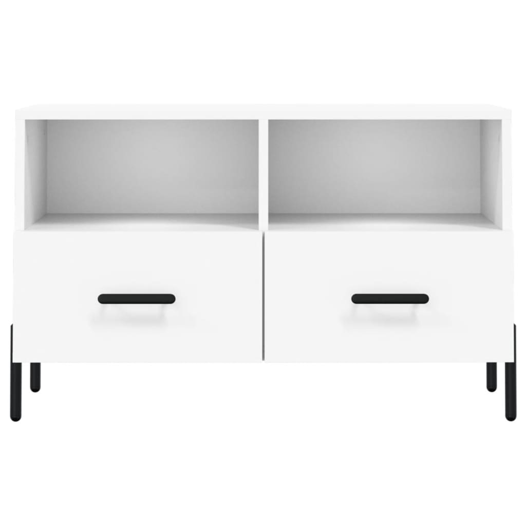 TV Cabinet White 80x36x50 cm Engineered Wood