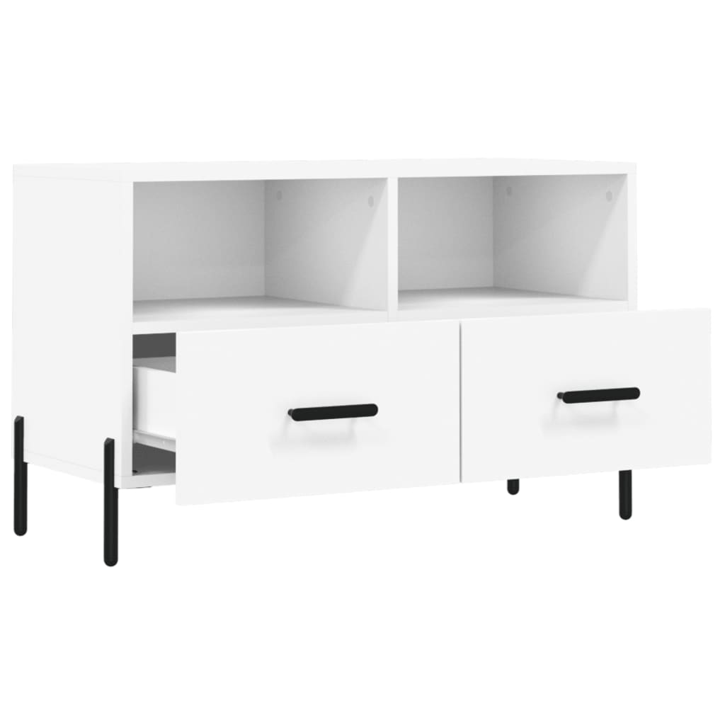 TV Cabinet White 80x36x50 cm Engineered Wood