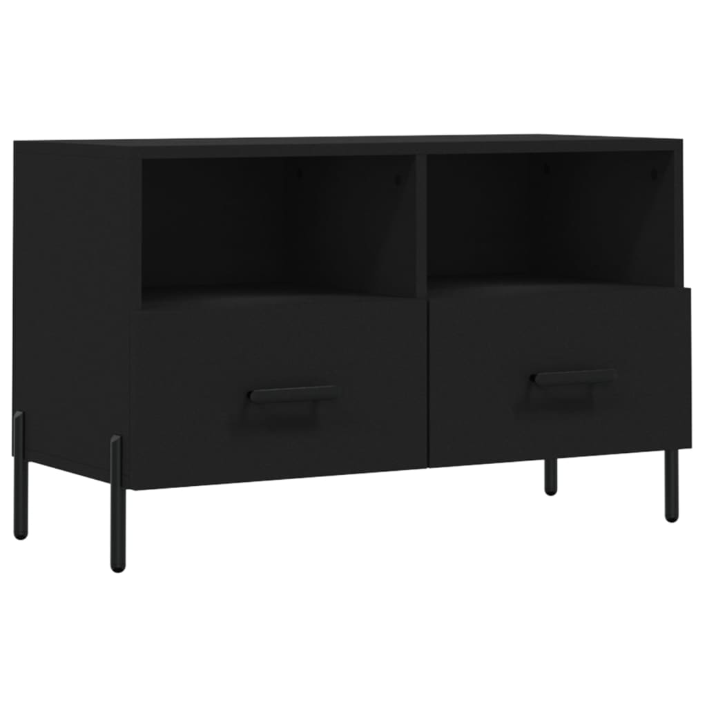 TV Cabinet Black 80x36x50 cm Engineered Wood