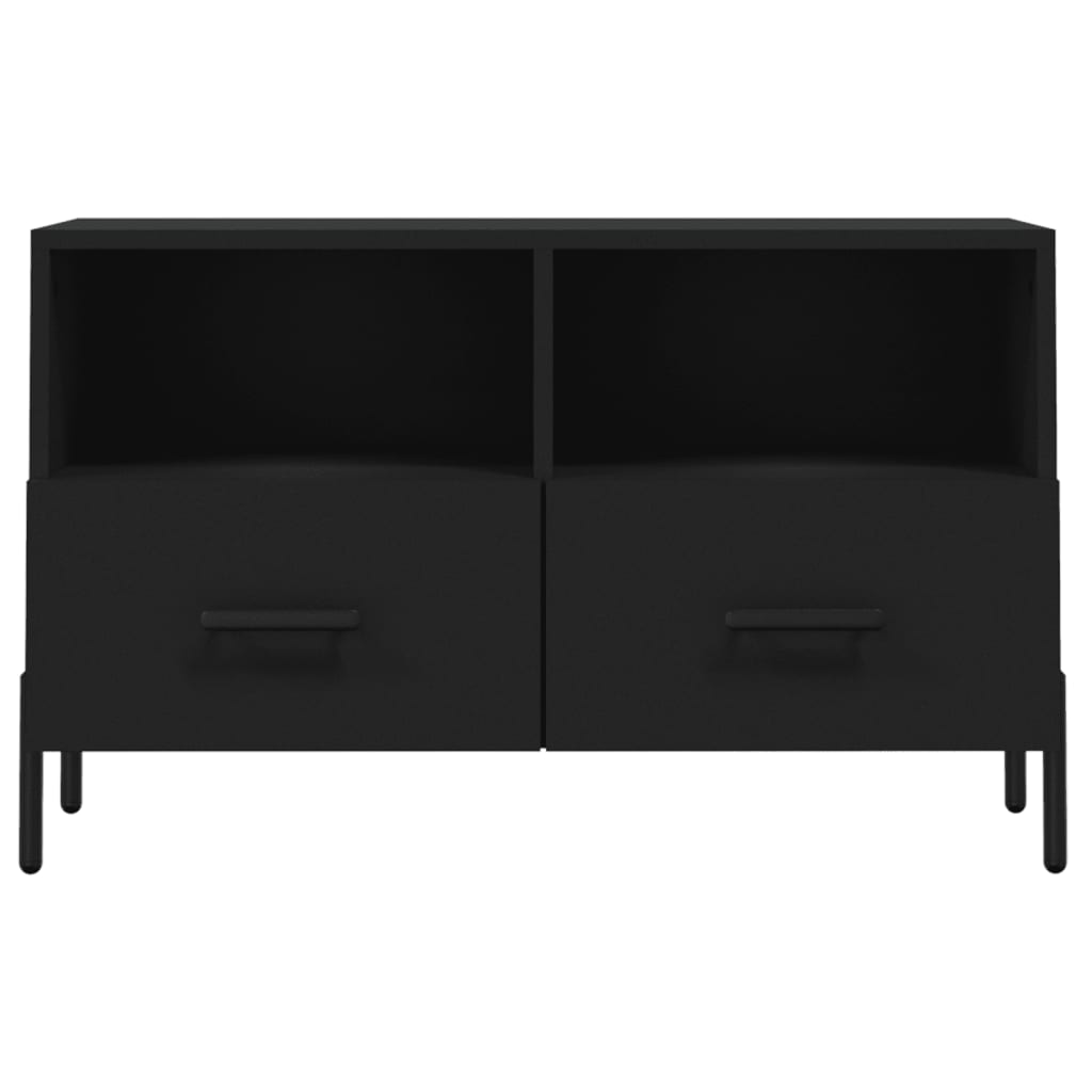 TV Cabinet Black 80x36x50 cm Engineered Wood