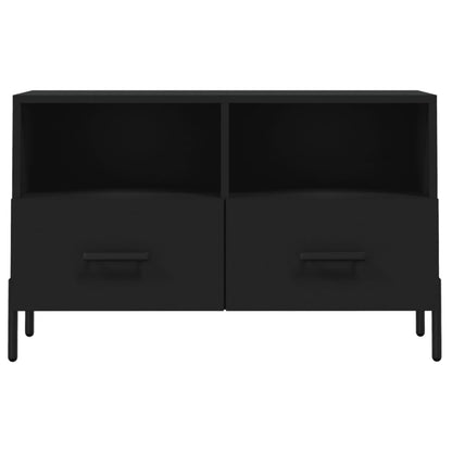 TV Cabinet Black 80x36x50 cm Engineered Wood