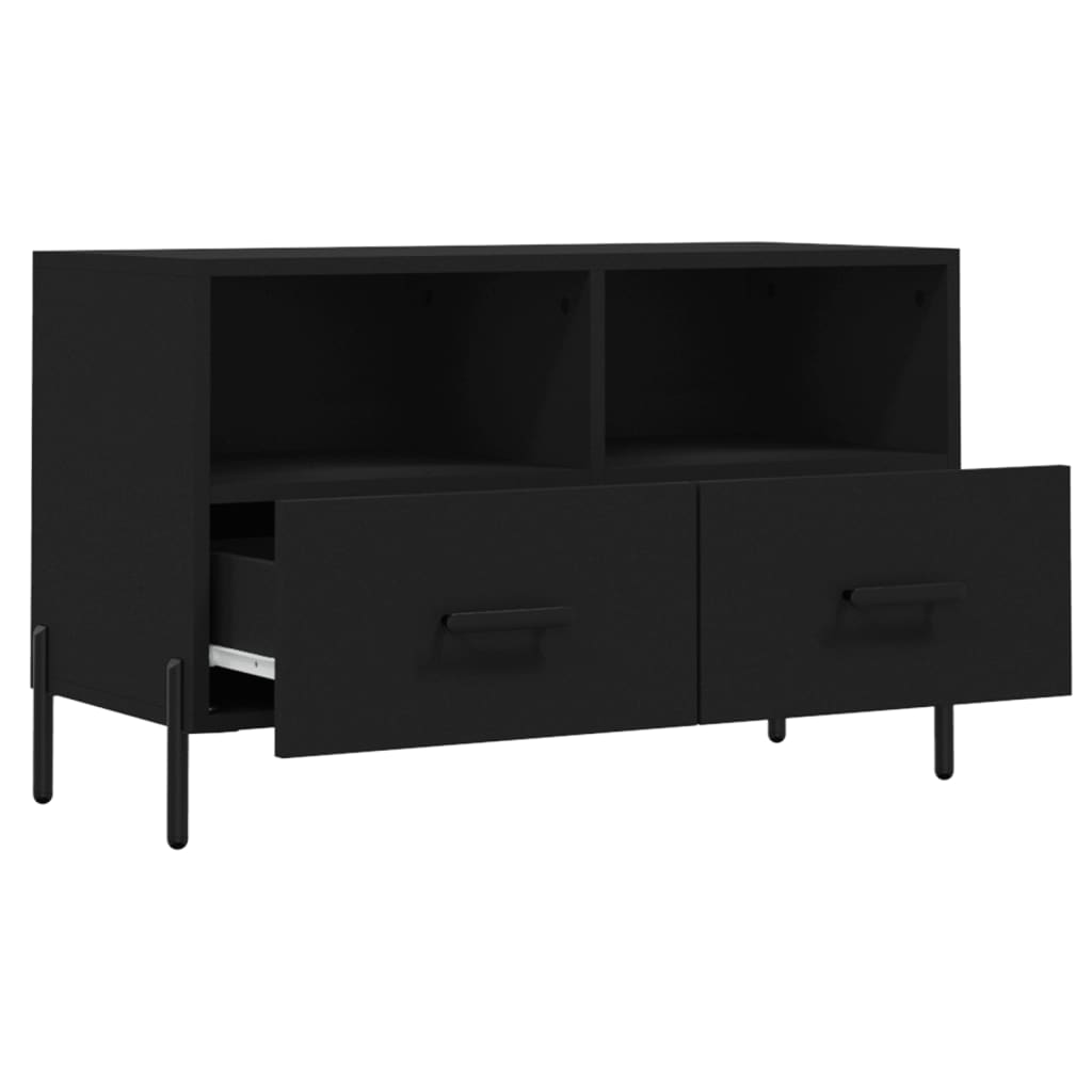 TV Cabinet Black 80x36x50 cm Engineered Wood