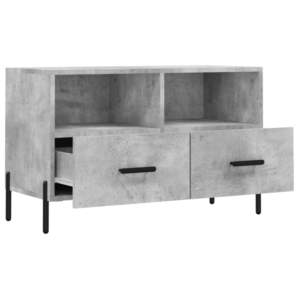 TV Cabinet Concrete Grey 80x36x50 cm Engineered Wood