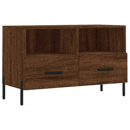 TV Cabinet Brown Oak 80x36x50 cm Engineered Wood