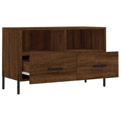 TV Cabinet Brown Oak 80x36x50 cm Engineered Wood