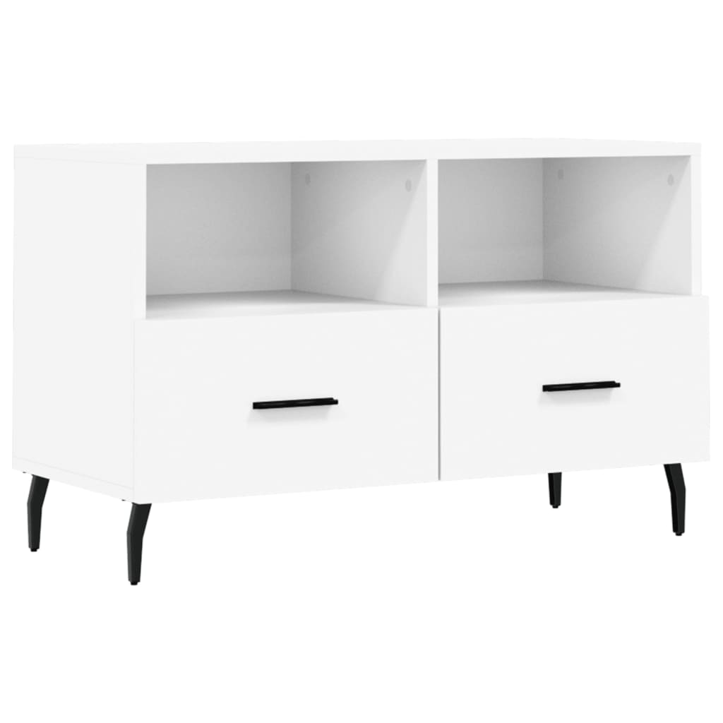 TV Cabinet White 80x36x50 cm Engineered Wood