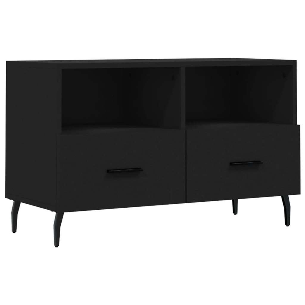 TV Cabinet Black 80x36x50 cm Engineered Wood