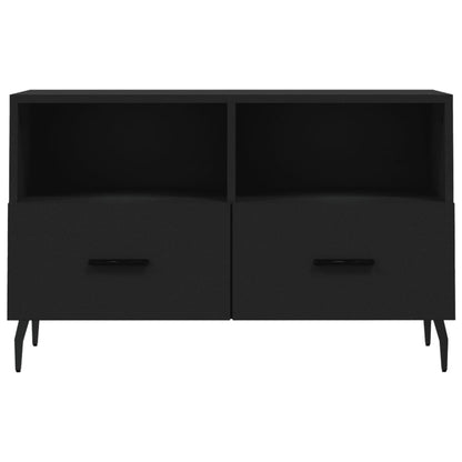 TV Cabinet Black 80x36x50 cm Engineered Wood