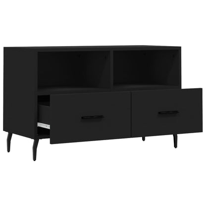 TV Cabinet Black 80x36x50 cm Engineered Wood