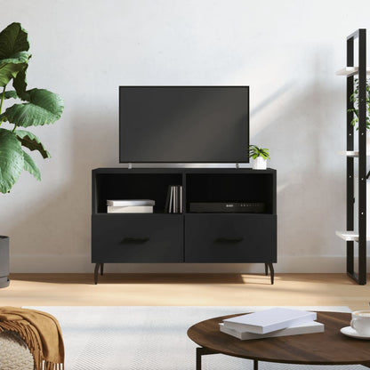 TV Cabinet Black 80x36x50 cm Engineered Wood