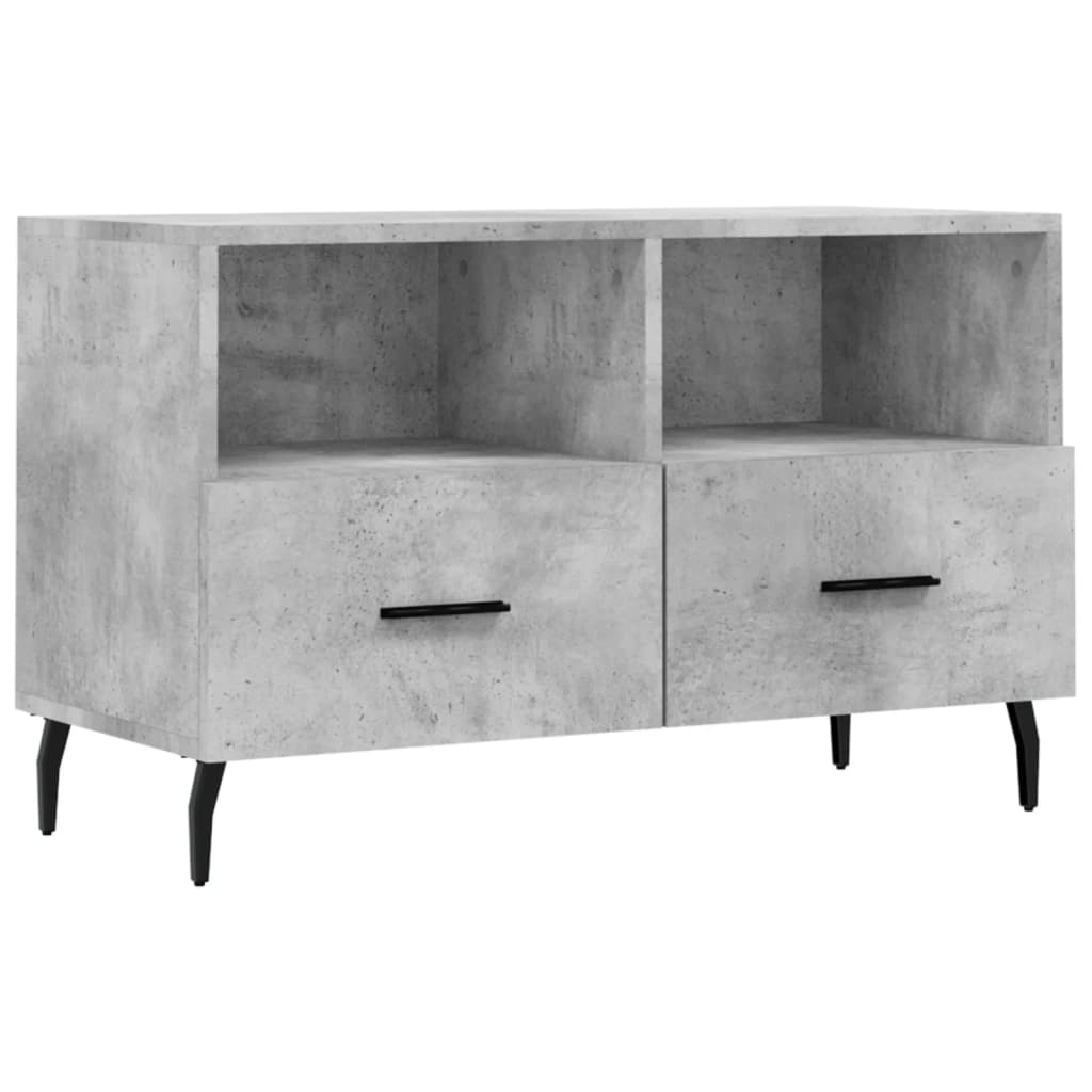 TV Cabinet Concrete Grey 80x36x50 cm Engineered Wood