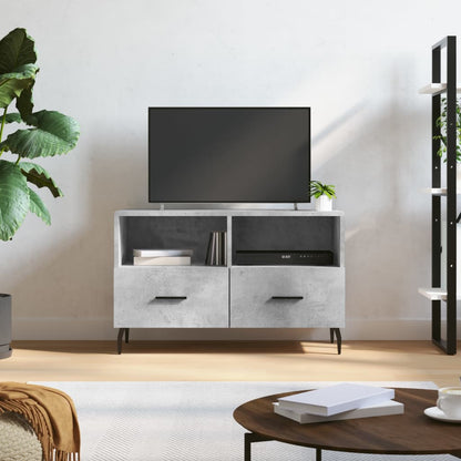 TV Cabinet Concrete Grey 80x36x50 cm Engineered Wood