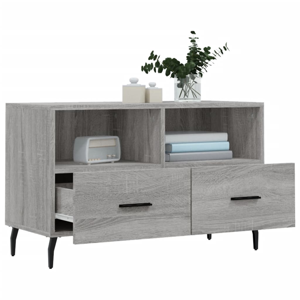 TV Cabinet Grey Sonoma 80x36x50 cm Engineered Wood