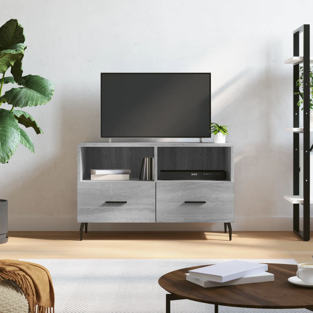 TV Cabinet Grey Sonoma 80x36x50 cm Engineered Wood