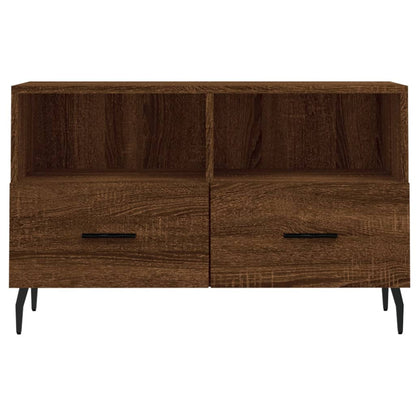 TV Cabinet Brown Oak 80x36x50 cm Engineered Wood