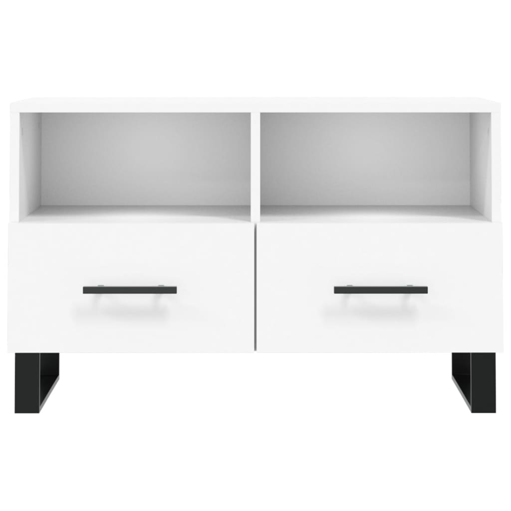 TV Cabinet White 80x36x50 cm Engineered Wood