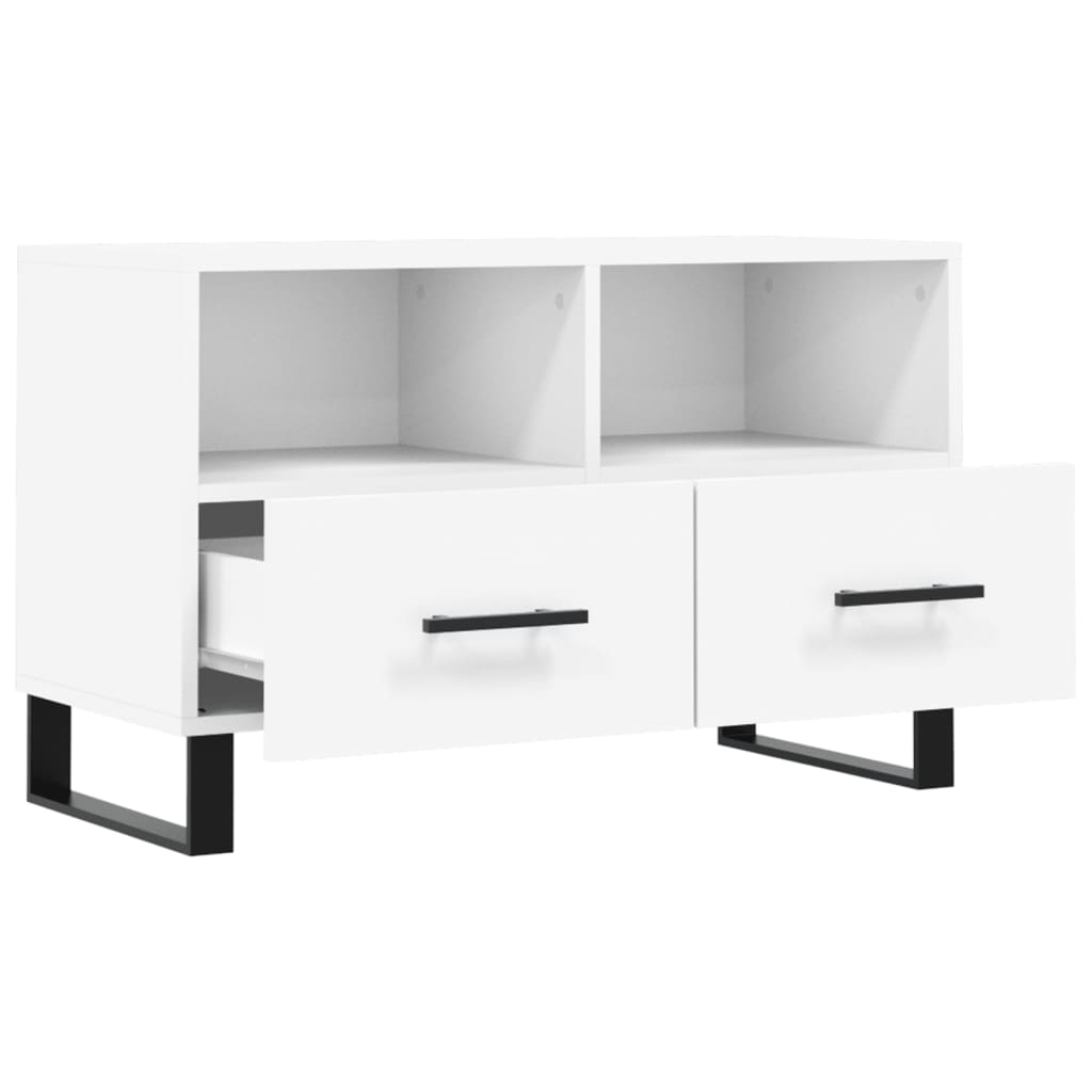 TV Cabinet White 80x36x50 cm Engineered Wood