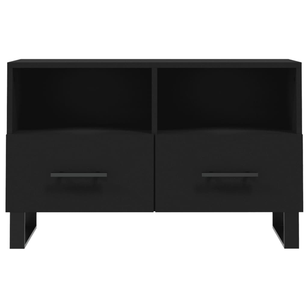 TV Cabinet Black 80x36x50 cm Engineered Wood