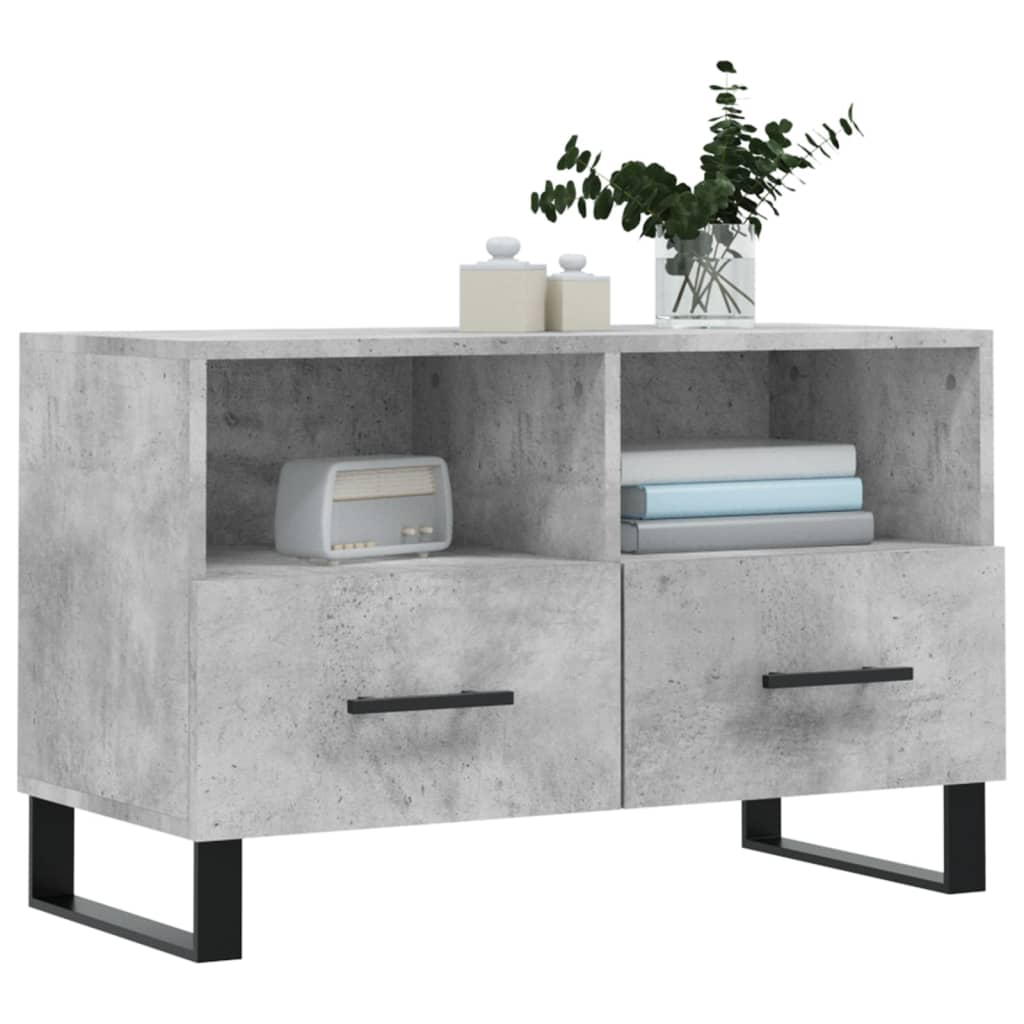 TV Cabinet Concrete Grey 80x36x50 cm Engineered Wood