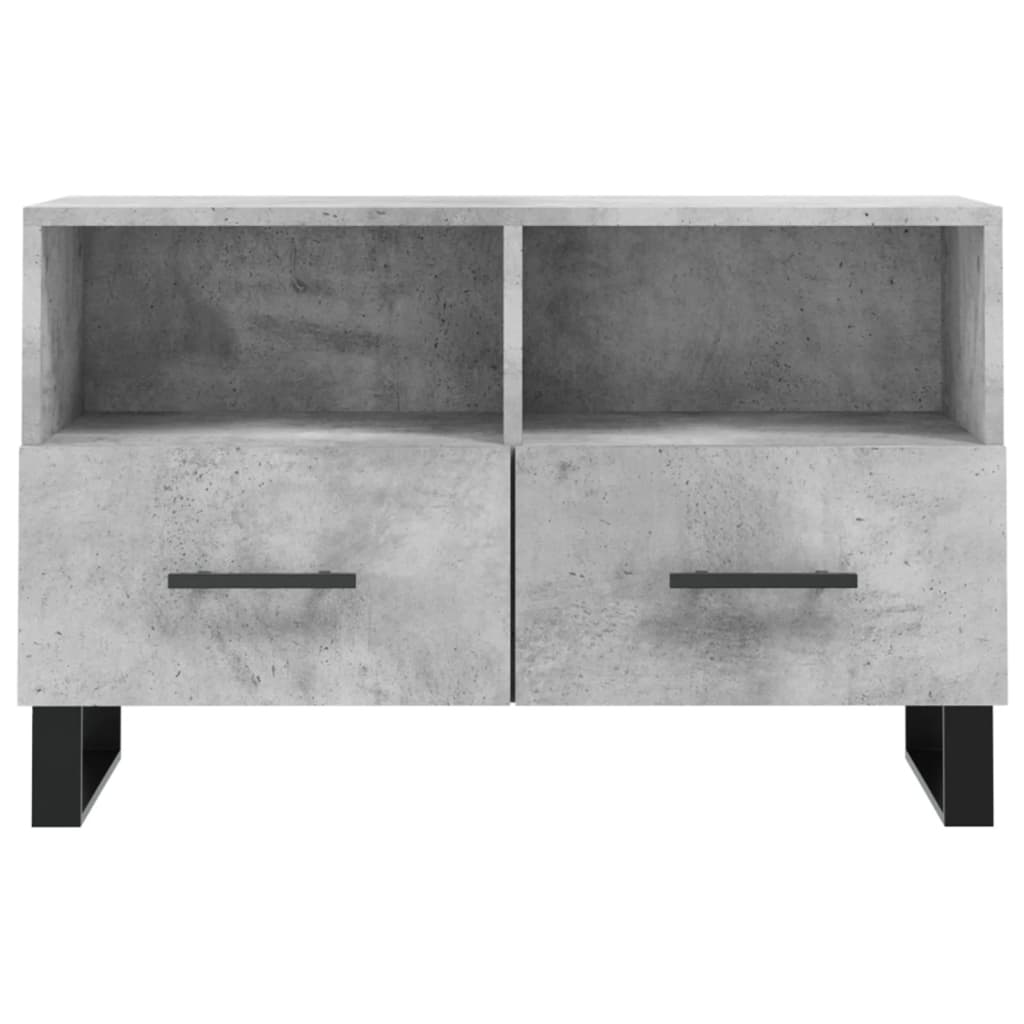 TV Cabinet Concrete Grey 80x36x50 cm Engineered Wood